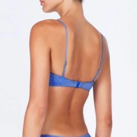 Triangl Mica Marina Sparkle Blue Top Size S++ - Picture 2 of 7